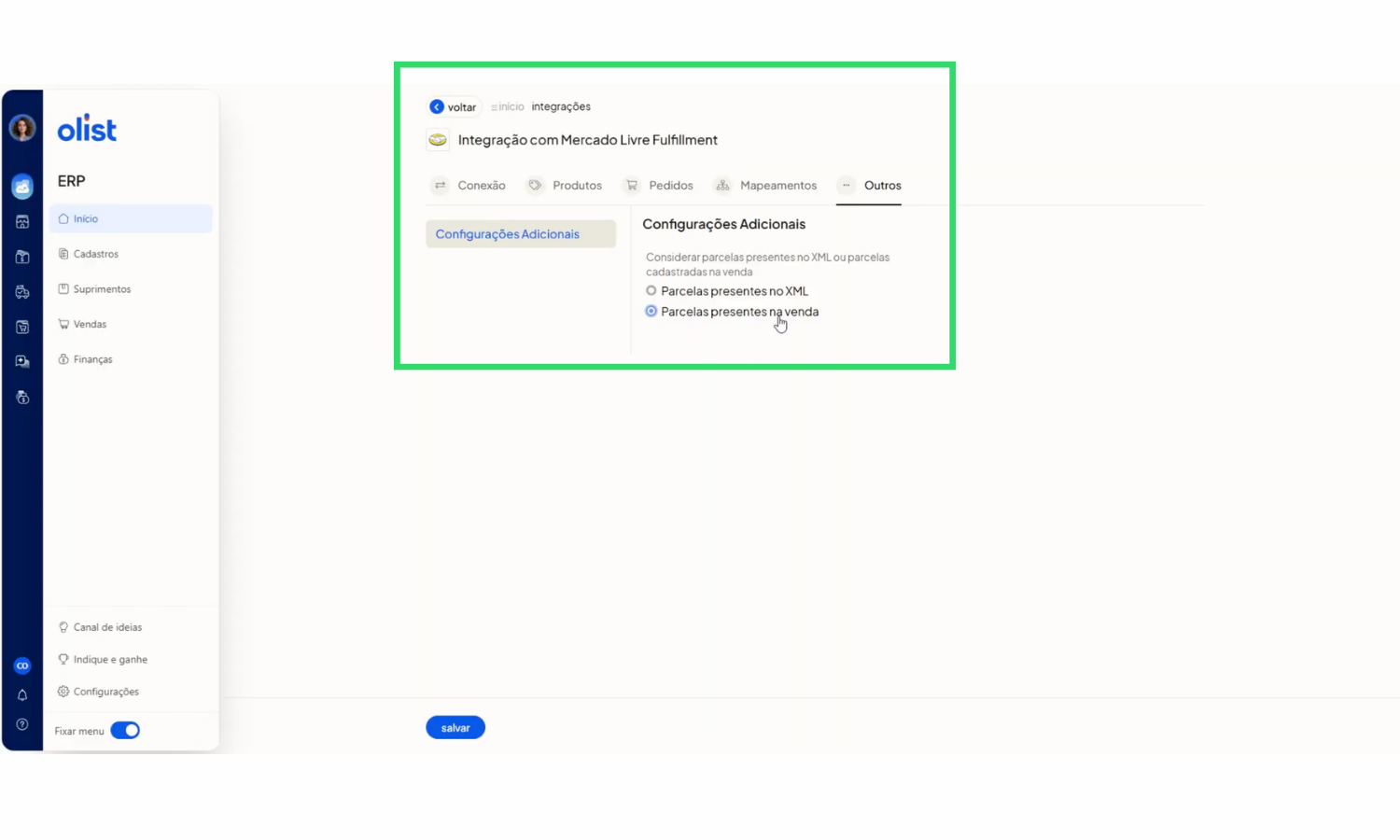 configuração full